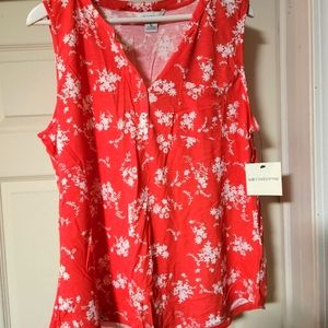 NWT Liz Claiborne Floral Tank Top